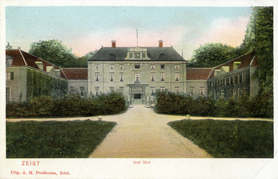 15903 Gezicht op de voorgevel van Slot Zeist te Zeist uit het noordoosten.